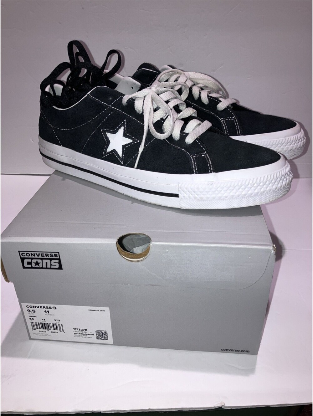 CONVERSE CONS One Star Pro OX Black White 171327C Men’s 9.5 Women’s 11 NEW